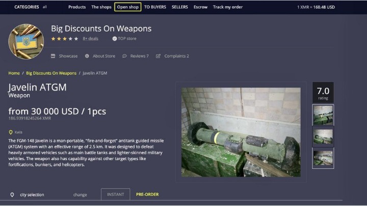 dark web shopping